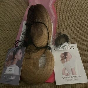 Women Comb Clip in Hair Piece Hair Extension Hair 12" synthetic Ombré Blonde